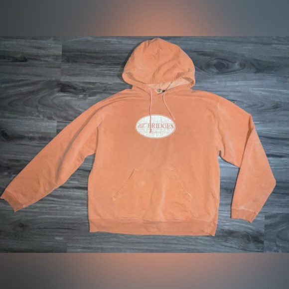 🩷Cute bridges orange hoodie size medium men’s - Picture 1 of 2